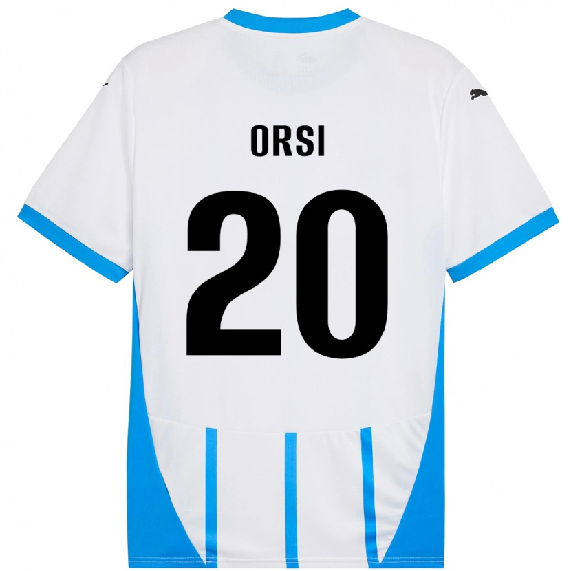 Danxen Barn Benedetta Orsi #20 Vit Blå Bortatröja Matchtröjor 2024/25 Tröjor T-Tröja