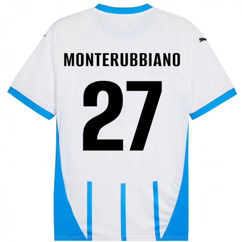 Danxen Barn Valeria Monterubbiano #27 Vit Blå Bortatröja Matchtröjor 2024/25 Tröjor T-Tröja