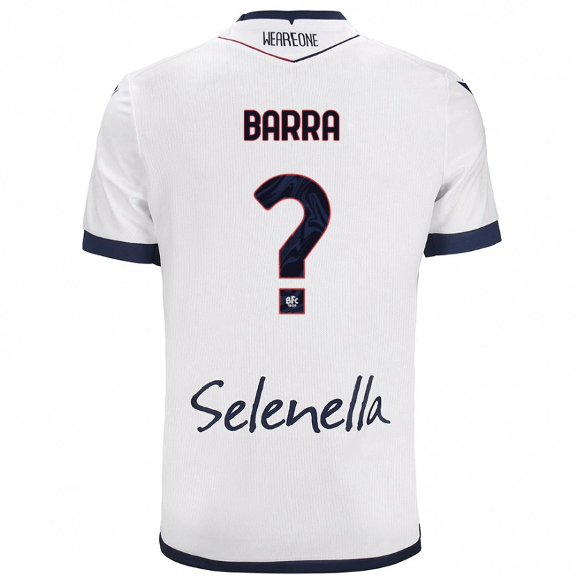Danxen Barn Edoardo Barra #0 Vit Kungsblå Bortatröja Matchtröjor 2024/25 Tröjor T-Tröja