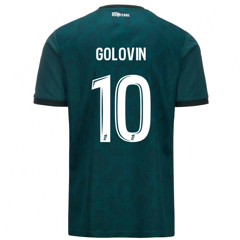 Danxen Barn Aleksandr Golovin #10 Mörkgrön Bortatröja Matchtröjor 2024/25 Tröjor T-Tröja