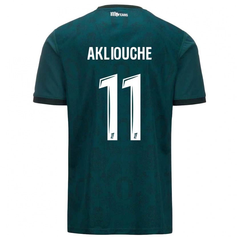 Danxen Barn Maghnes Akliouche #11 Mörkgrön Bortatröja Matchtröjor 2024/25 Tröjor T-Tröja