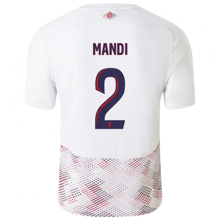 Danxen Barn Aïssa Mandi #2 Vit Kungsblå Bortatröja Matchtröjor 2024/25 Tröjor T-Tröja