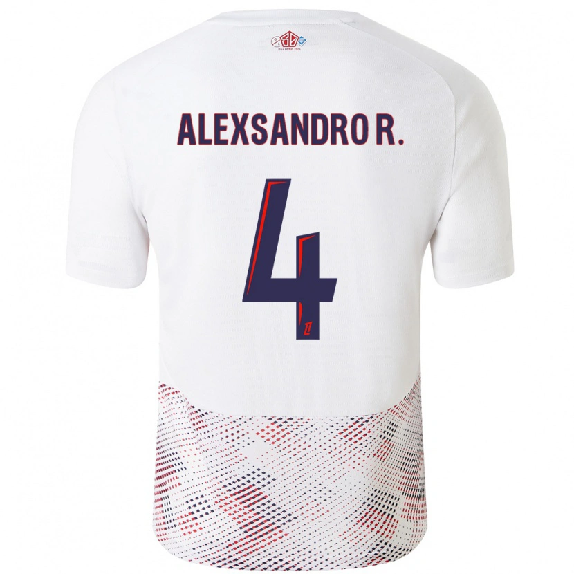 Danxen Barn Alexsandro #4 Vit Kungsblå Bortatröja Matchtröjor 2024/25 Tröjor T-Tröja
