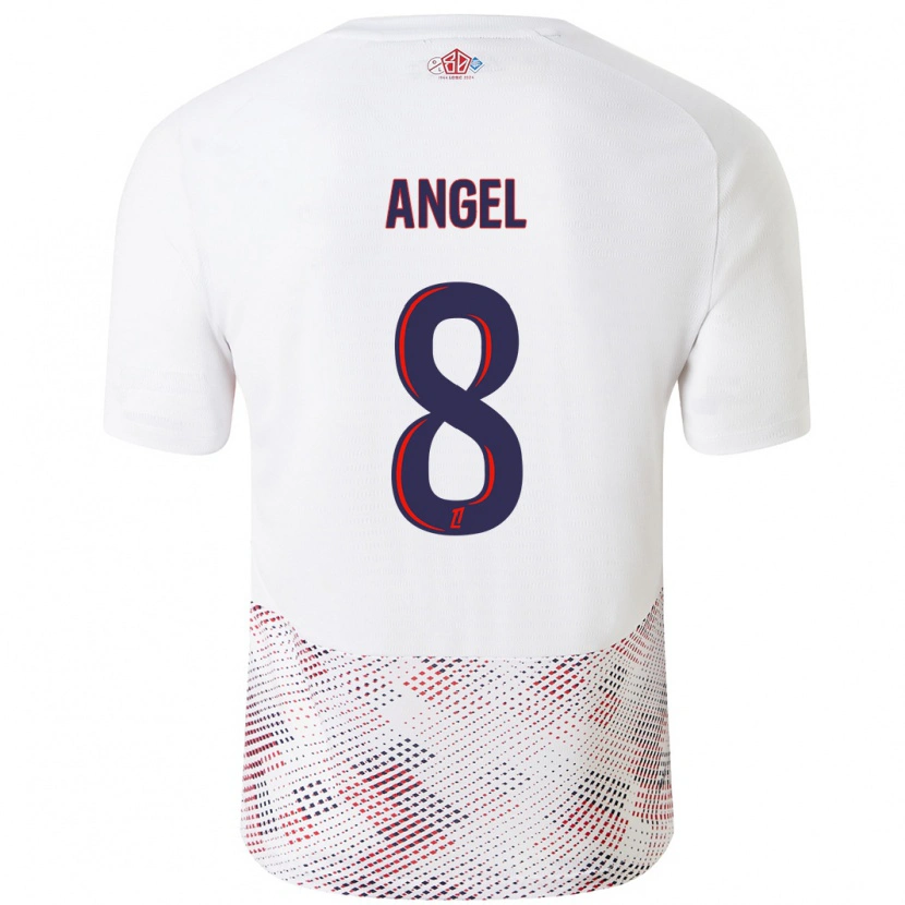 Danxen Barn Angel Gomes #8 Vit Kungsblå Bortatröja Matchtröjor 2024/25 Tröjor T-Tröja