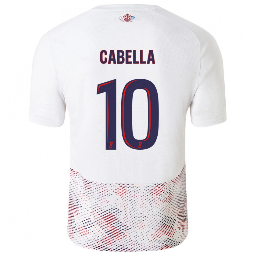 Danxen Barn Rémy Cabella #10 Vit Kungsblå Bortatröja Matchtröjor 2024/25 Tröjor T-Tröja