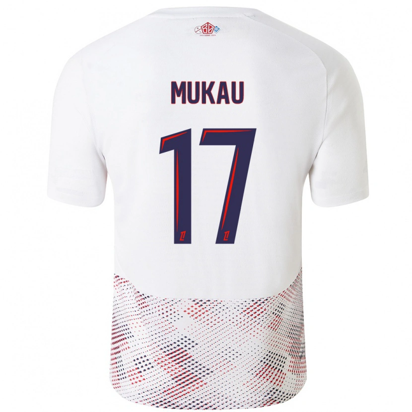 Danxen Barn Ngal'ayel Mukau #17 Vit Kungsblå Bortatröja Matchtröjor 2024/25 Tröjor T-Tröja