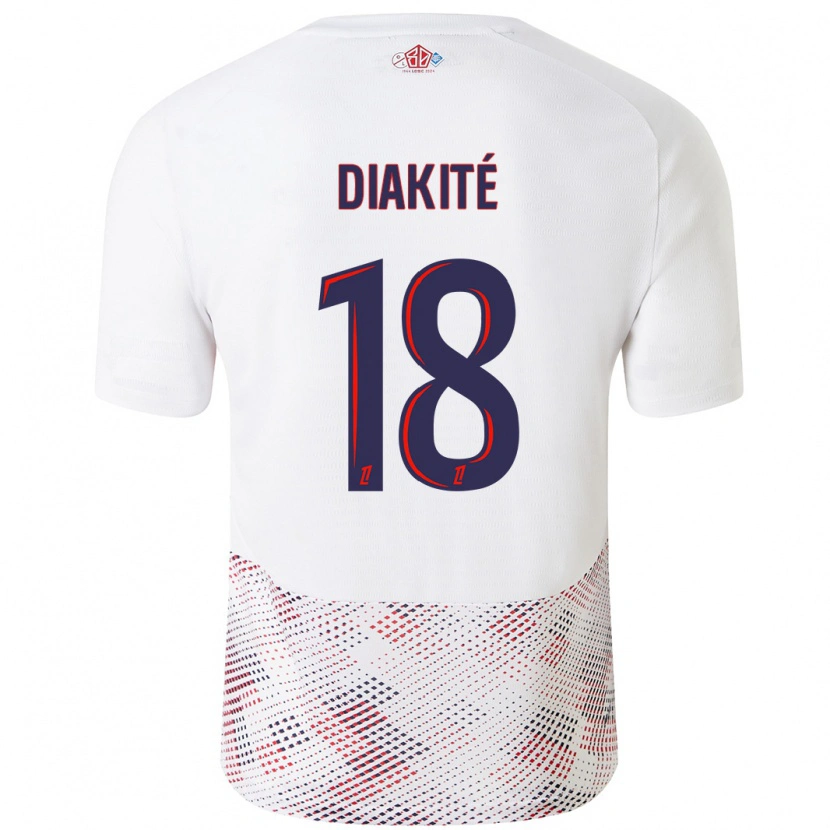 Danxen Barn Bafodé Diakité #18 Vit Kungsblå Bortatröja Matchtröjor 2024/25 Tröjor T-Tröja