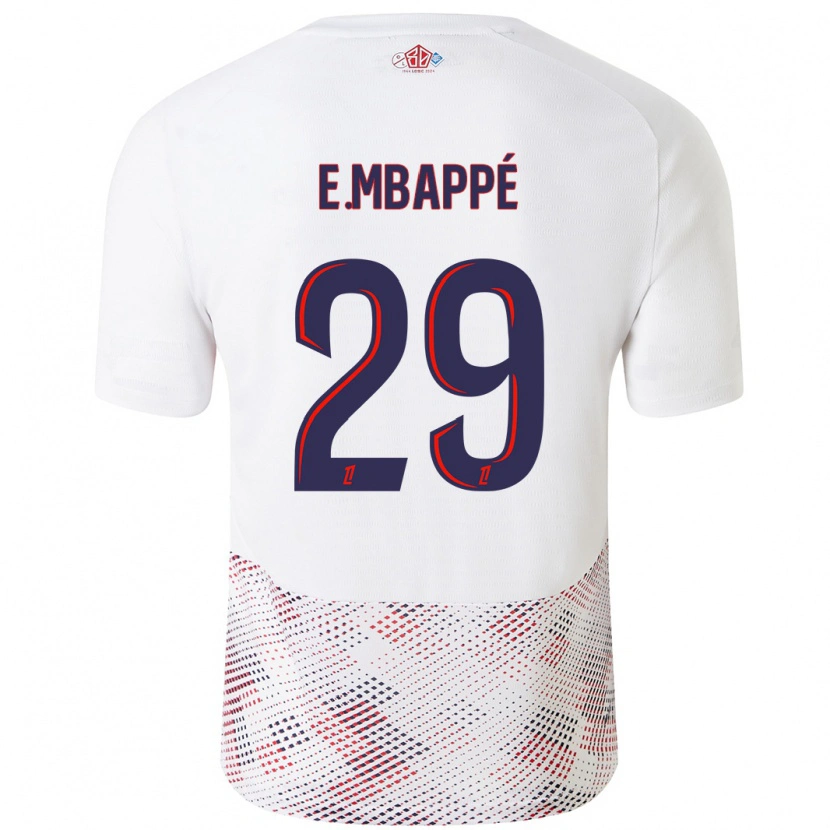 Danxen Barn Ethan Mbappé #29 Vit Kungsblå Bortatröja Matchtröjor 2024/25 Tröjor T-Tröja