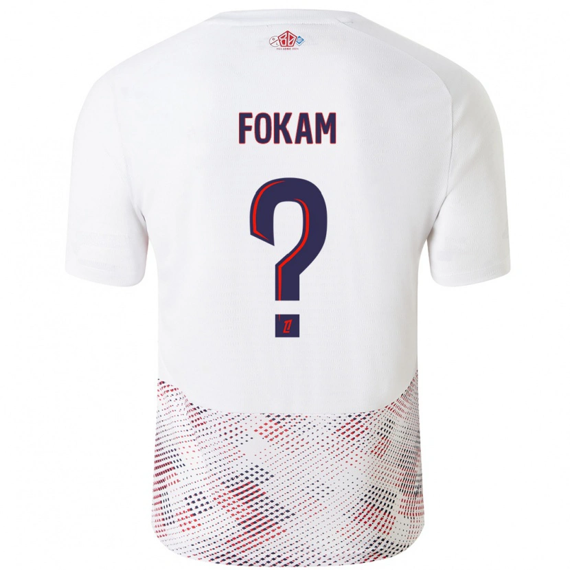 Danxen Barn Ulrich Fokam #0 Vit Kungsblå Bortatröja Matchtröjor 2024/25 Tröjor T-Tröja