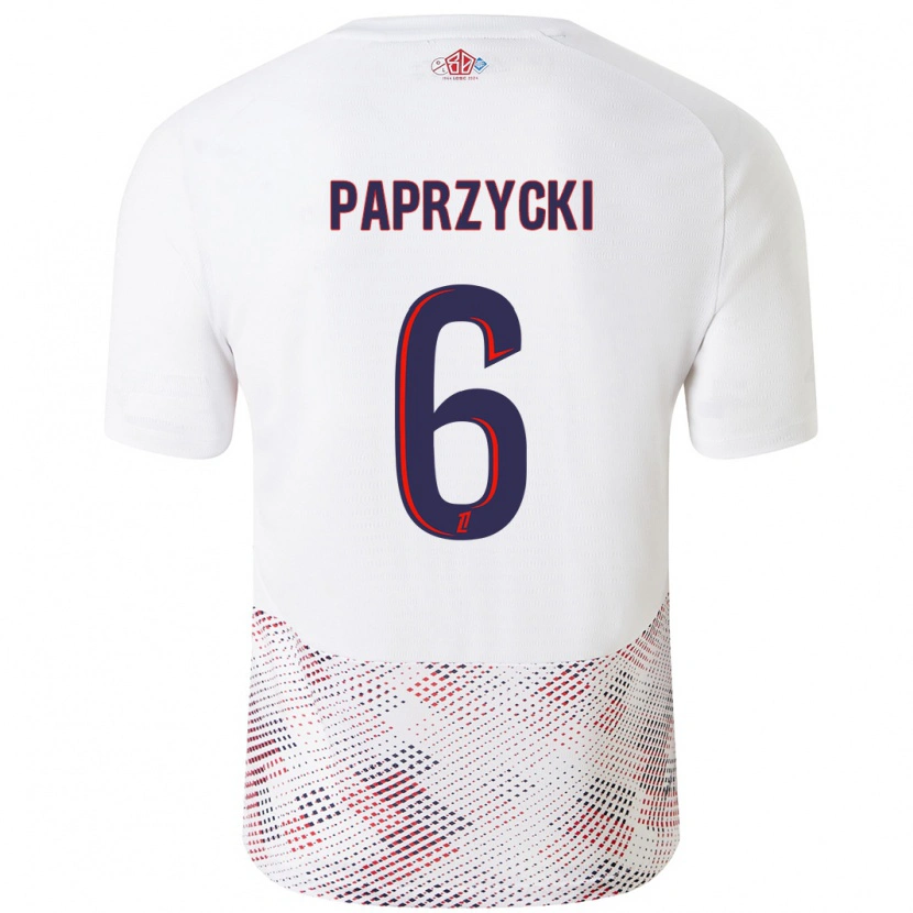 Danxen Barn Aurore Paprzycki #6 Vit Kungsblå Bortatröja Matchtröjor 2024/25 Tröjor T-Tröja