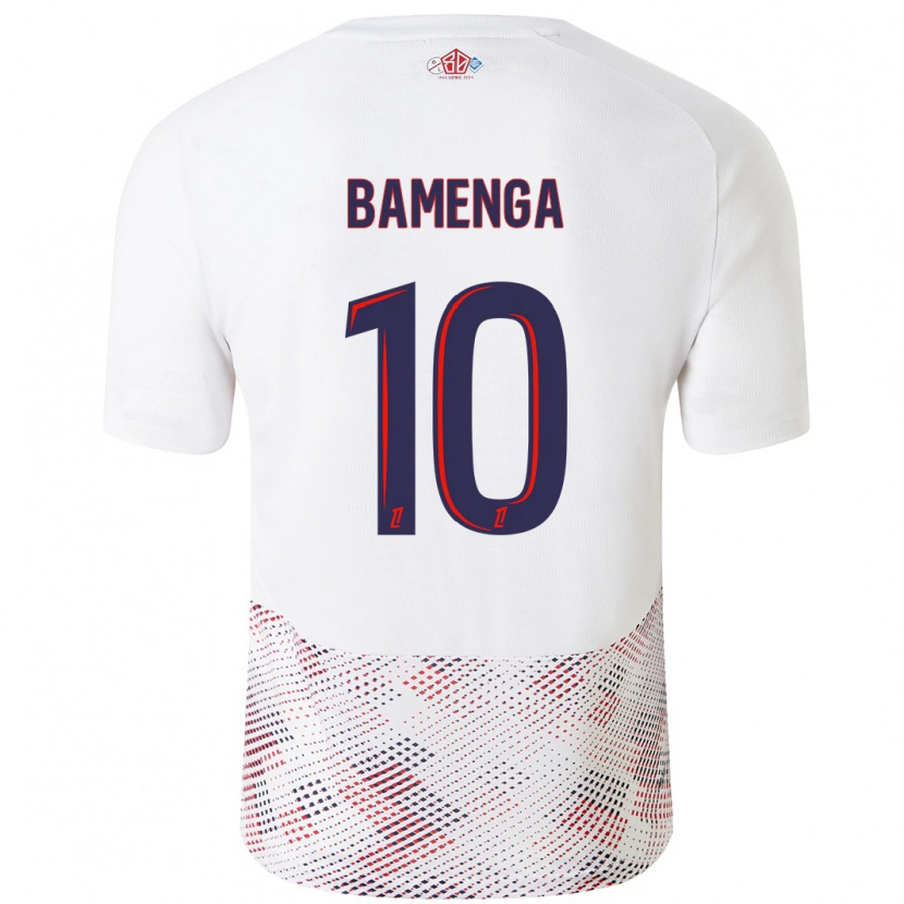 Danxen Barn Naomie Bamenga #10 Vit Kungsblå Bortatröja Matchtröjor 2024/25 Tröjor T-Tröja