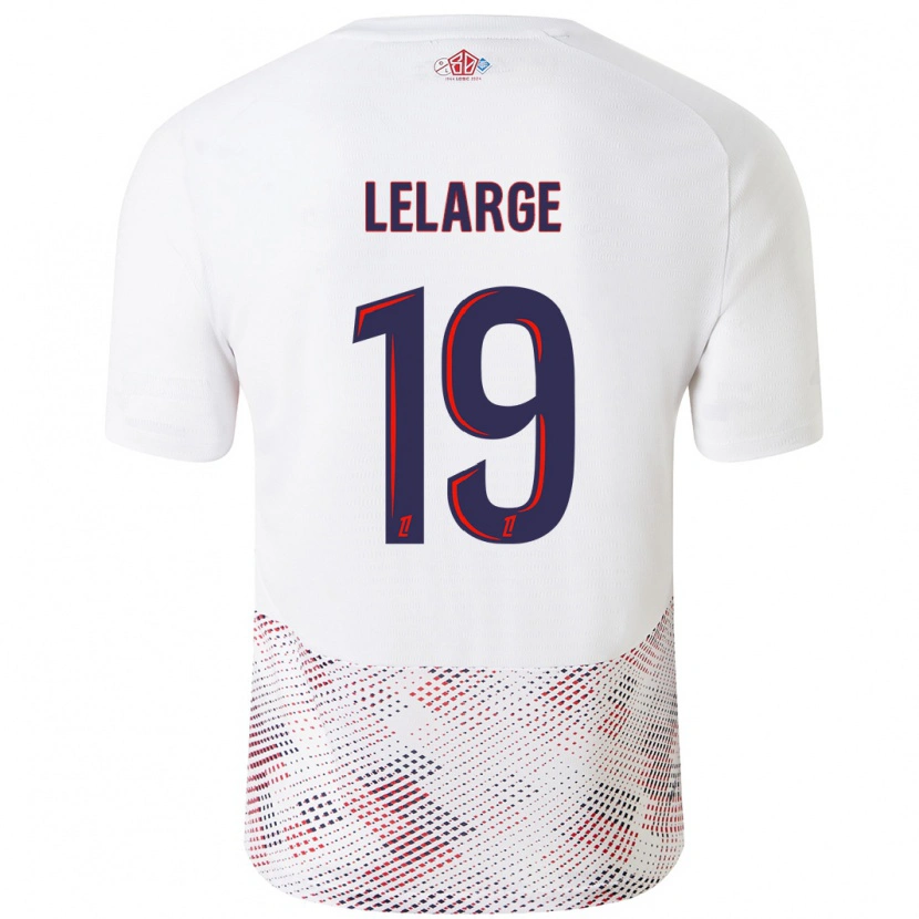 Danxen Barn Claire Lelarge #19 Vit Kungsblå Bortatröja Matchtröjor 2024/25 Tröjor T-Tröja