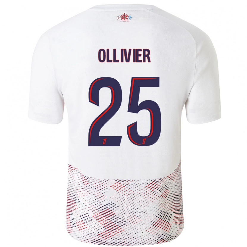 Danxen Barn Agathe Ollivier #25 Vit Kungsblå Bortatröja Matchtröjor 2024/25 Tröjor T-Tröja