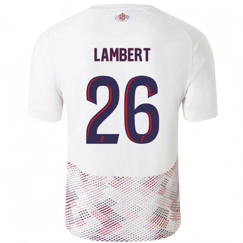 Danxen Barn Anaïs Lambert #26 Vit Kungsblå Bortatröja Matchtröjor 2024/25 Tröjor T-Tröja