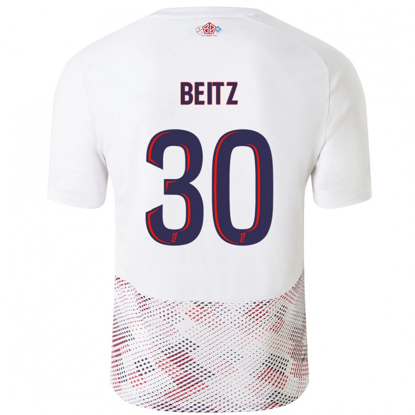 Danxen Barn Taylor Beitz #30 Vit Kungsblå Bortatröja Matchtröjor 2024/25 Tröjor T-Tröja