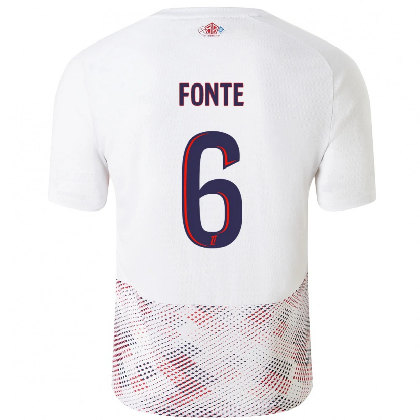 Danxen Barn Jose Fonte #6 Vit Kungsblå Bortatröja Matchtröjor 2024/25 Tröjor T-Tröja