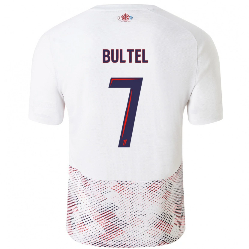 Danxen Barn Ludivine Bultel #7 Vit Kungsblå Bortatröja Matchtröjor 2024/25 Tröjor T-Tröja