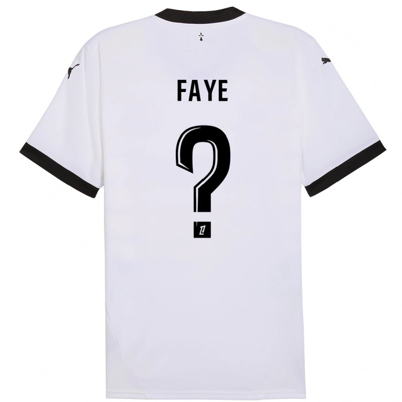 Danxen Barn Mikayil Faye #0 Vit Svart Bortatröja Matchtröjor 2024/25 Tröjor T-Tröja
