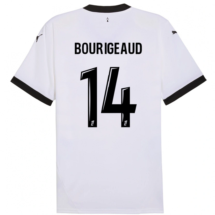 Danxen Barn Benjamin Bourigeaud #14 Vit Svart Bortatröja Matchtröjor 2024/25 Tröjor T-Tröja