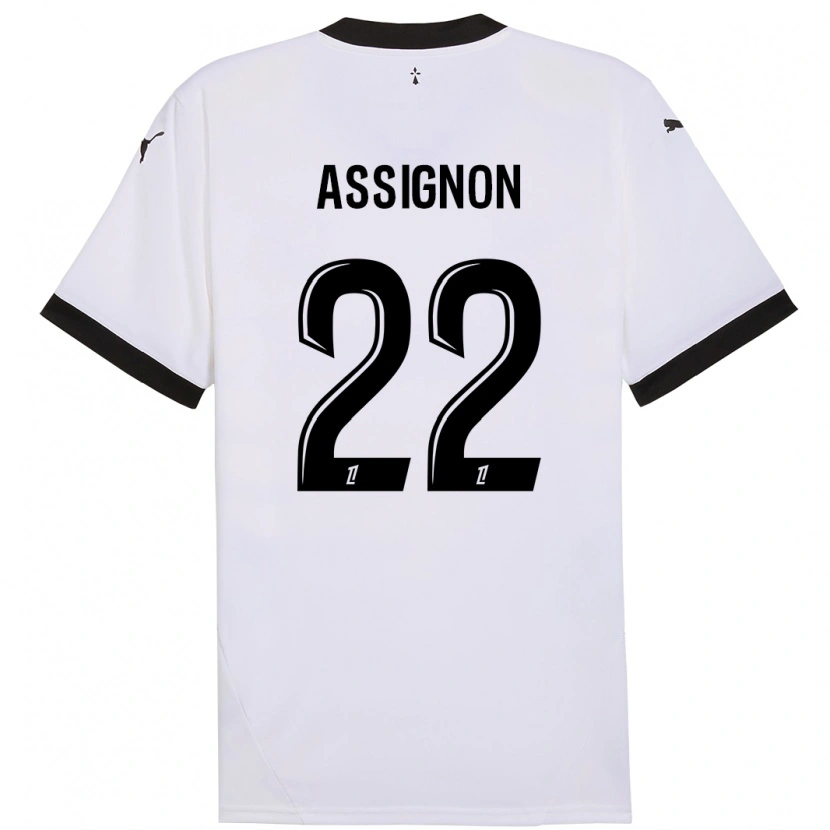Danxen Barn Lorenz Assignon #22 Vit Svart Bortatröja Matchtröjor 2024/25 Tröjor T-Tröja