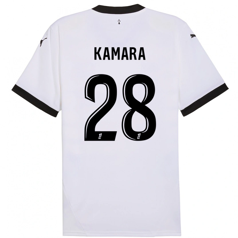Danxen Barn Glen Kamara #28 Vit Svart Bortatröja Matchtröjor 2024/25 Tröjor T-Tröja