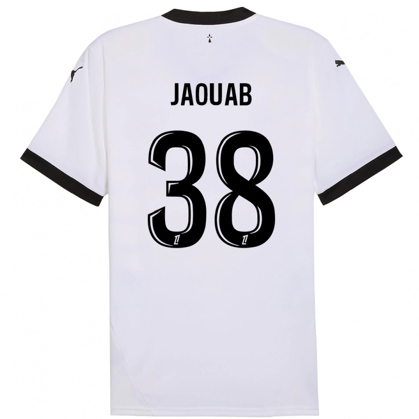 Danxen Barn Mohamed Jaouab #38 Vit Svart Bortatröja Matchtröjor 2024/25 Tröjor T-Tröja