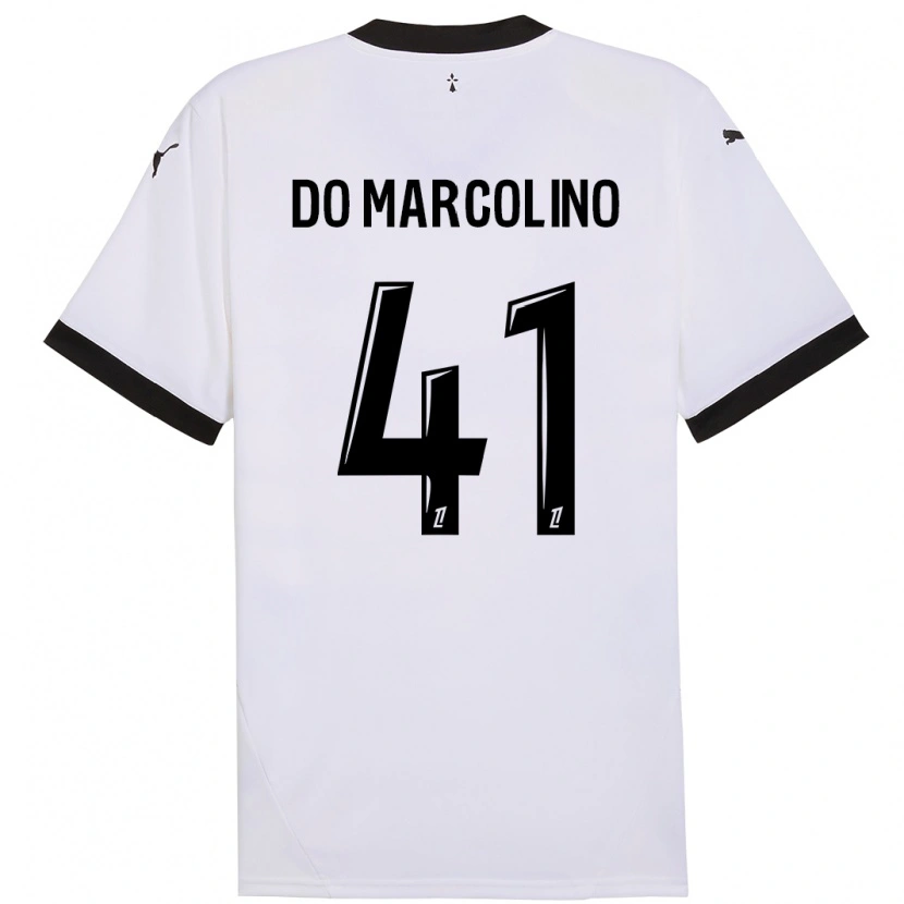 Danxen Barn Alan Do Marcolino #41 Vit Svart Bortatröja Matchtröjor 2024/25 Tröjor T-Tröja