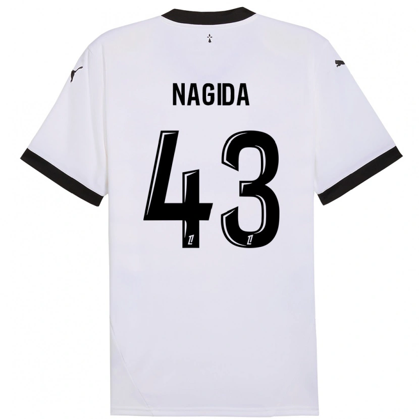 Danxen Barn Mahamadou Nagida #43 Vit Svart Bortatröja Matchtröjor 2024/25 Tröjor T-Tröja