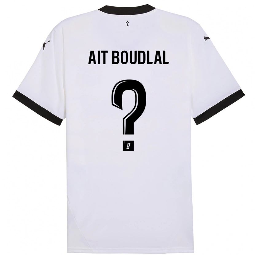Danxen Barn Abdelhamid Ait Boudlal #0 Vit Svart Bortatröja Matchtröjor 2024/25 Tröjor T-Tröja