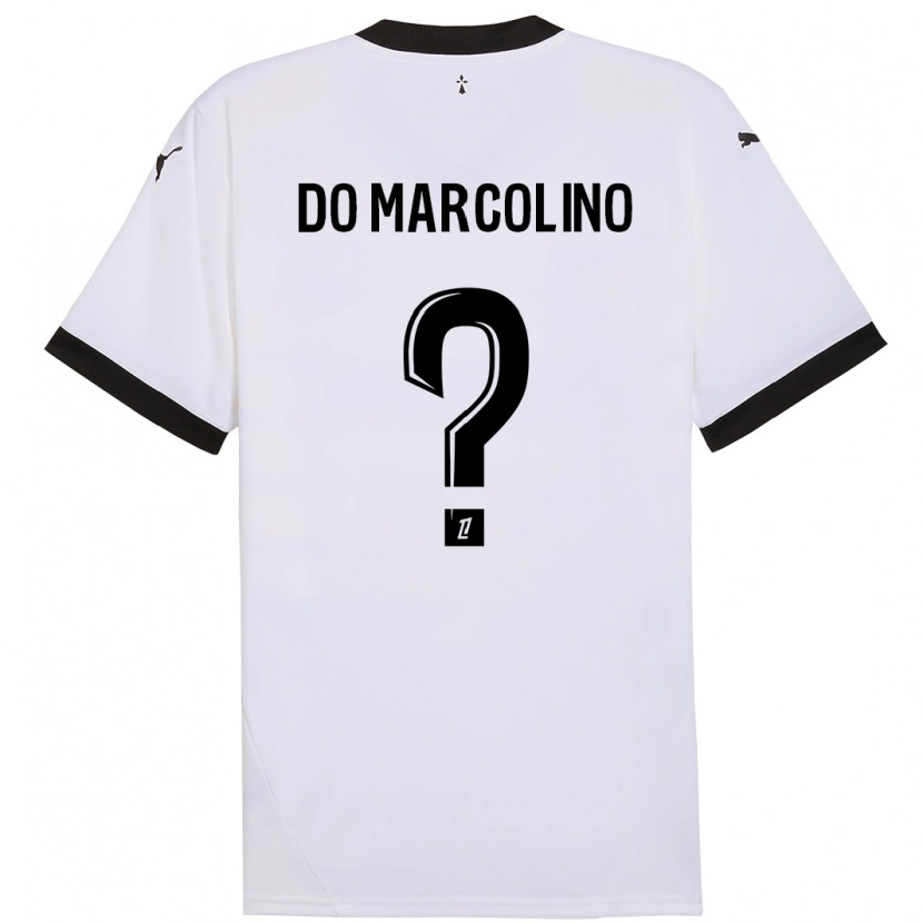 Danxen Barn Arsène Do Marcolino #0 Vit Svart Bortatröja Matchtröjor 2024/25 Tröjor T-Tröja