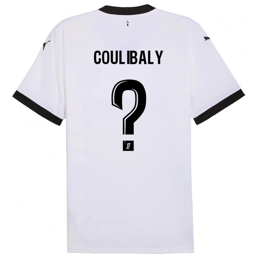 Danxen Barn Joël Coulibaly #0 Vit Svart Bortatröja Matchtröjor 2024/25 Tröjor T-Tröja