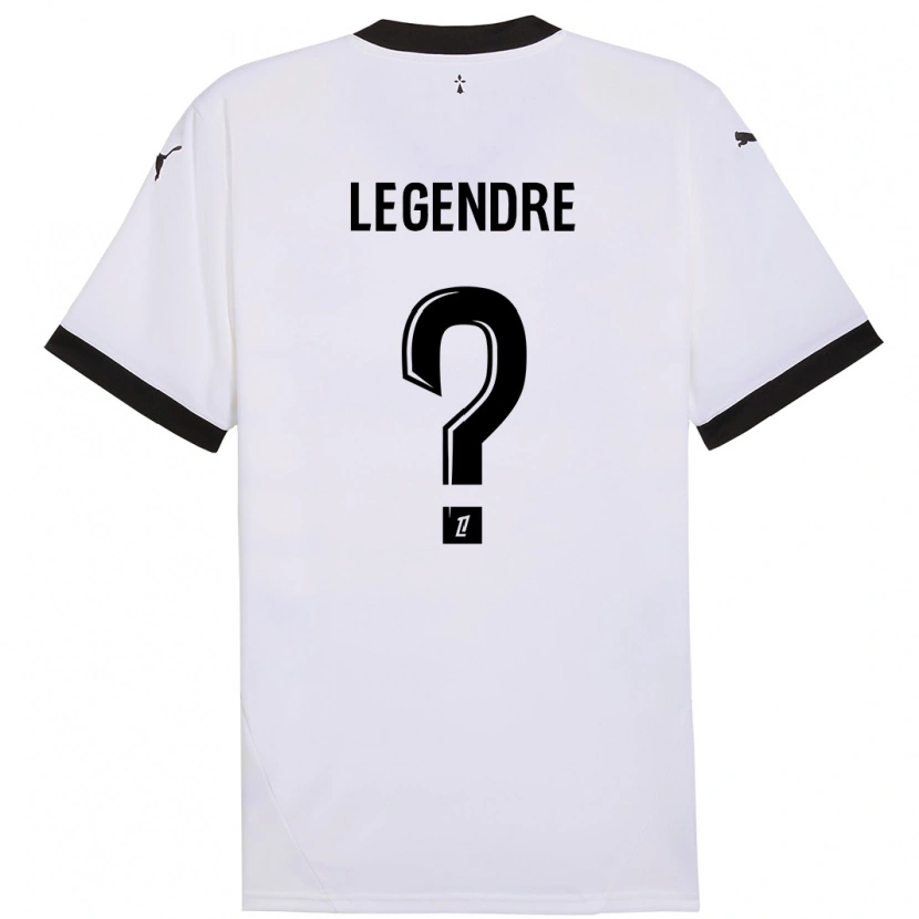 Danxen Barn Elias Legendre Quiñonez #0 Vit Svart Bortatröja Matchtröjor 2024/25 Tröjor T-Tröja