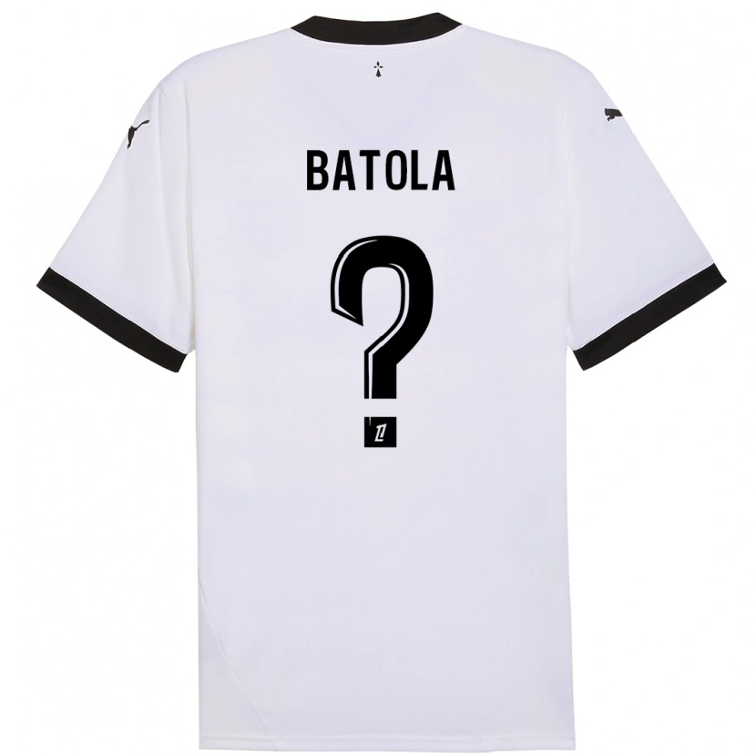 Danxen Barn Yann Batola #0 Vit Svart Bortatröja Matchtröjor 2024/25 Tröjor T-Tröja
