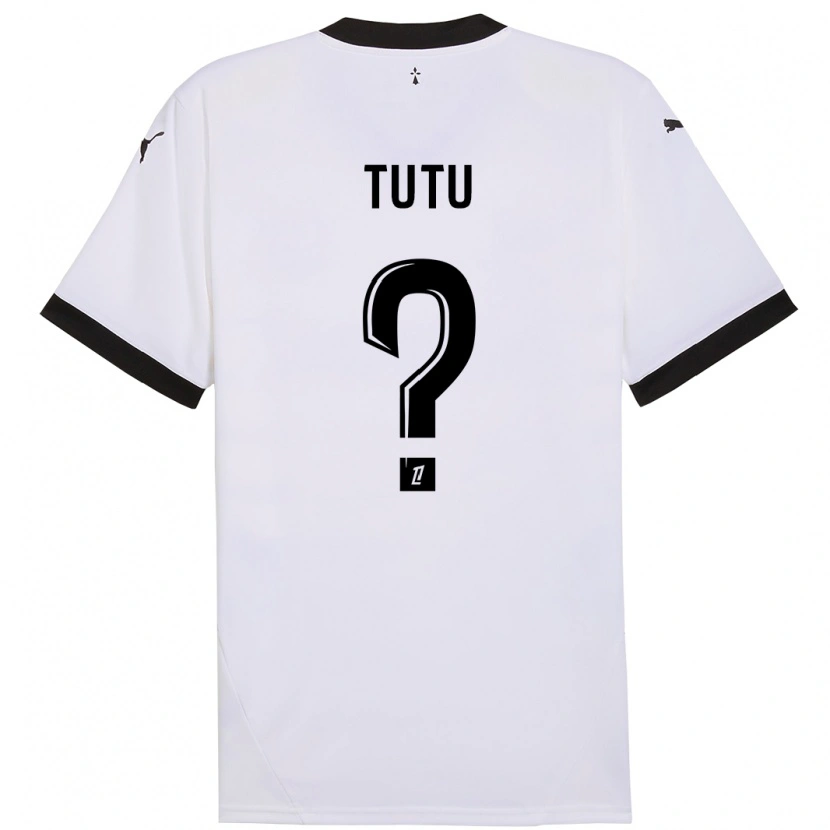 Danxen Barn Gabriel Tutu #0 Vit Svart Bortatröja Matchtröjor 2024/25 Tröjor T-Tröja