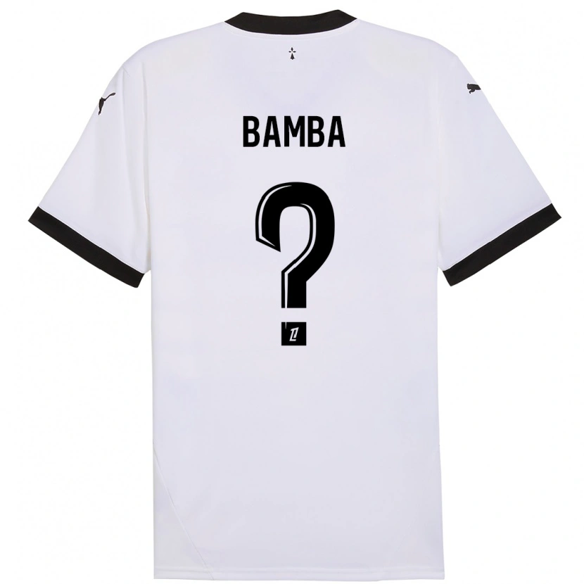 Danxen Barn Rayan Bamba #0 Vit Svart Bortatröja Matchtröjor 2024/25 Tröjor T-Tröja