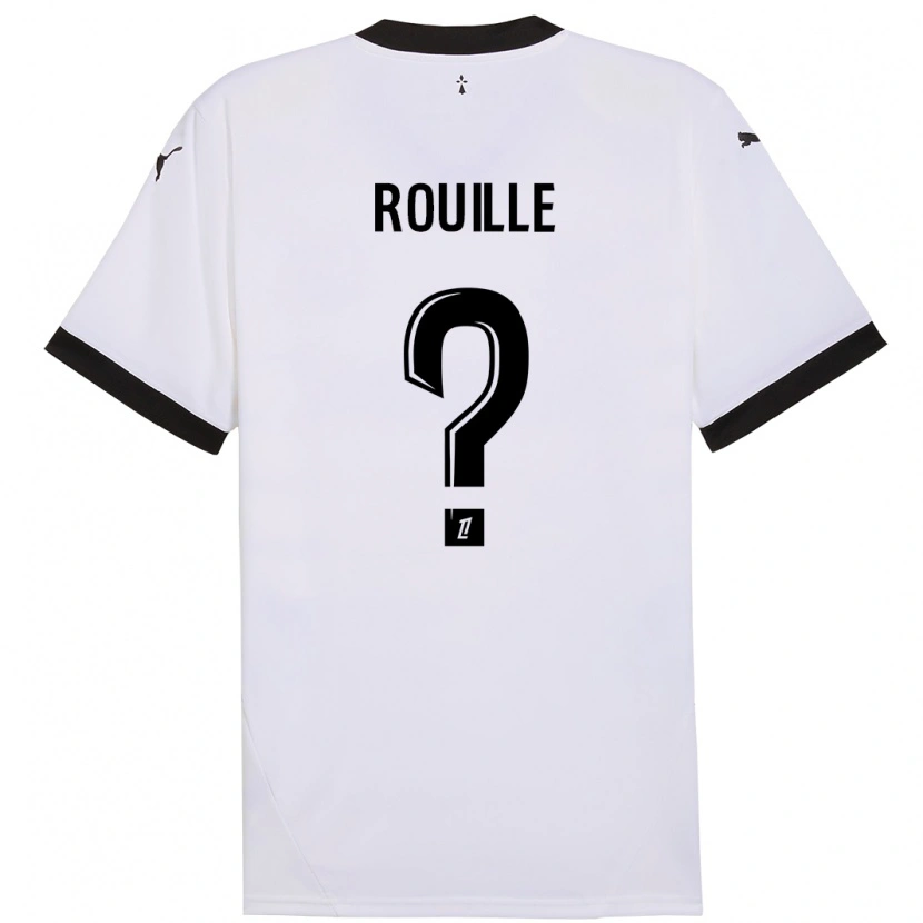 Danxen Barn Léo Rouillé #0 Vit Svart Bortatröja Matchtröjor 2024/25 Tröjor T-Tröja