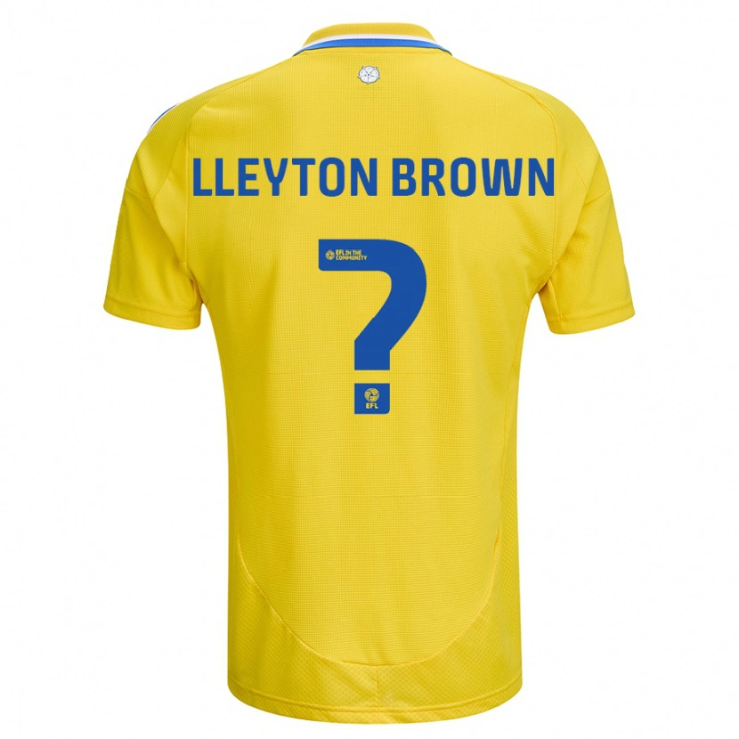 Danxen Barn Lleyton Brown #0 Gul Blå Bortatröja Matchtröjor 2024/25 Tröjor T-Tröja