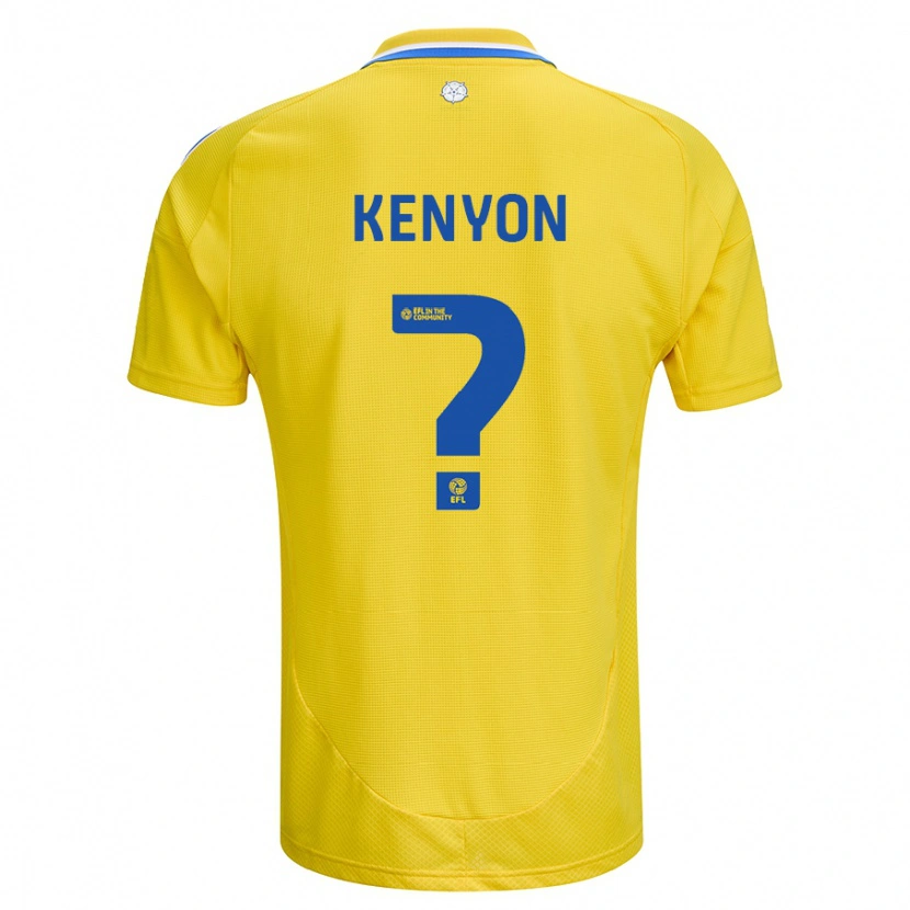 Danxen Barn George Kenyon #0 Gul Blå Bortatröja Matchtröjor 2024/25 Tröjor T-Tröja