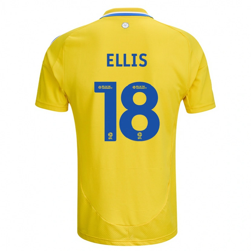 Danxen Barn Macy Ellis #18 Gul Blå Bortatröja Matchtröjor 2024/25 Tröjor T-Tröja