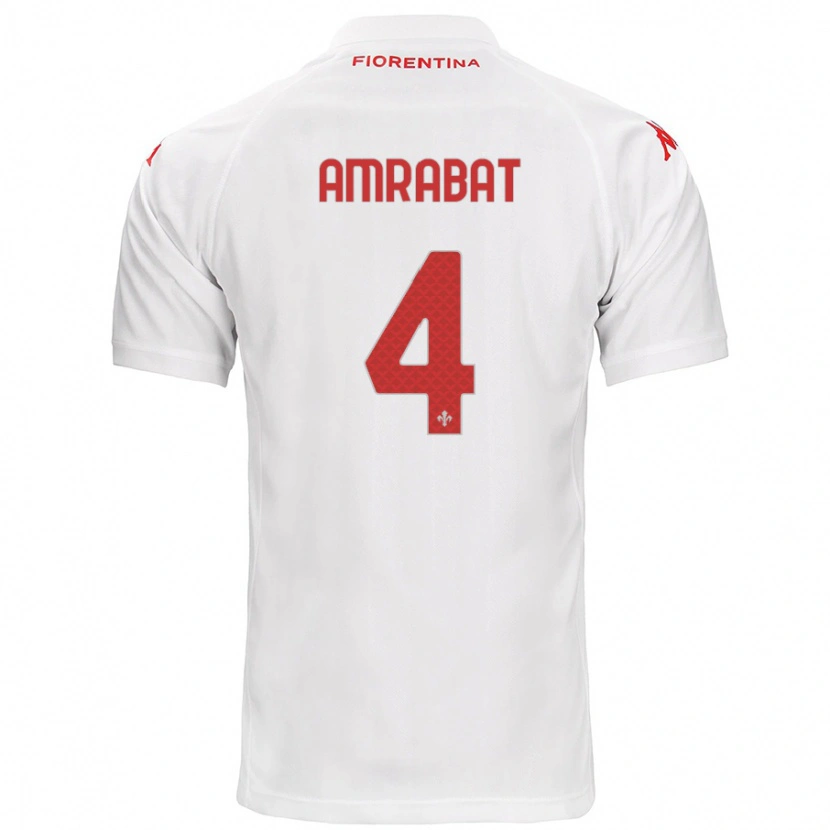 Danxen Barn Sofyan Amrabat #4 Vit Bortatröja Matchtröjor 2024/25 Tröjor T-Tröja