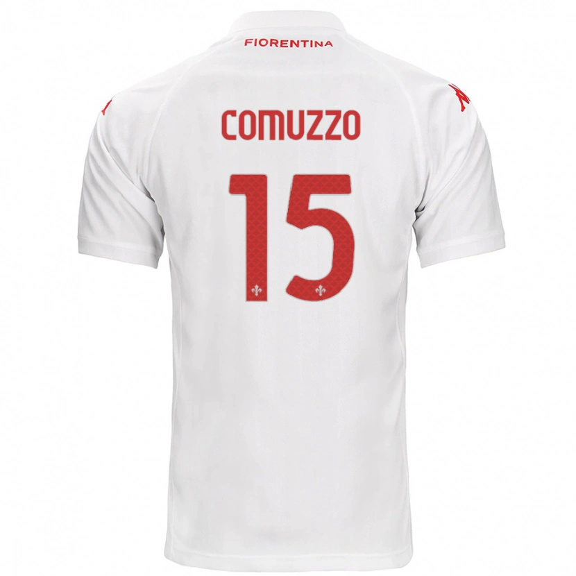 Danxen Barn Pietro Comuzzo #15 Vit Bortatröja Matchtröjor 2024/25 Tröjor T-Tröja