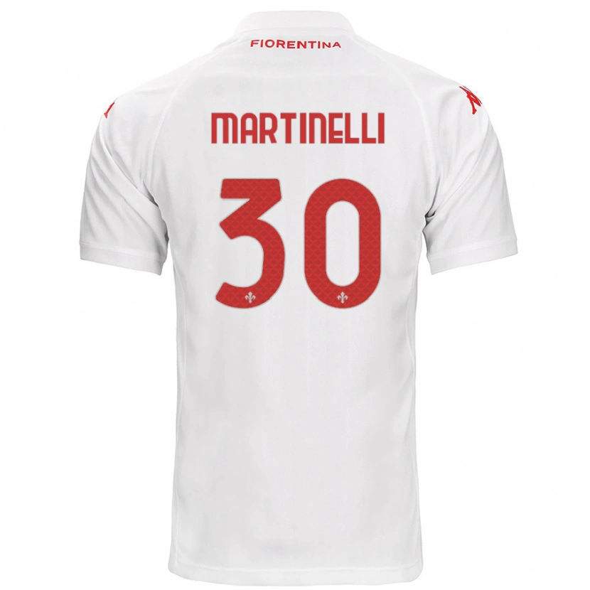 Danxen Barn Tommaso Martinelli #30 Vit Bortatröja Matchtröjor 2024/25 Tröjor T-Tröja
