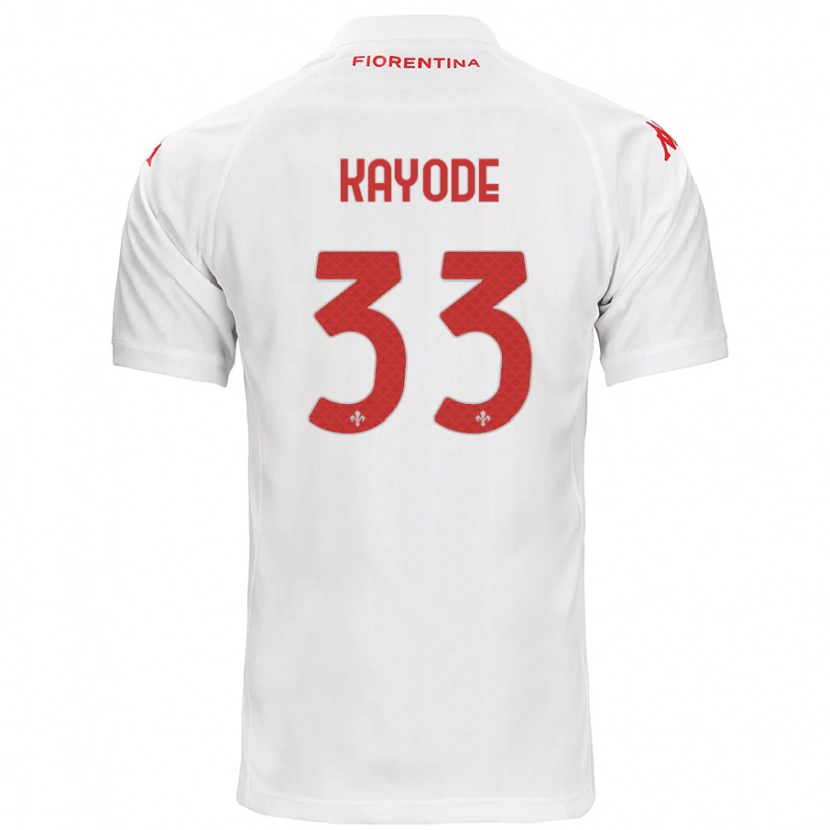 Danxen Barn Michael Kayode #33 Vit Bortatröja Matchtröjor 2024/25 Tröjor T-Tröja
