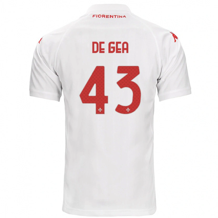 Danxen Barn David De Gea #43 Vit Bortatröja Matchtröjor 2024/25 Tröjor T-Tröja