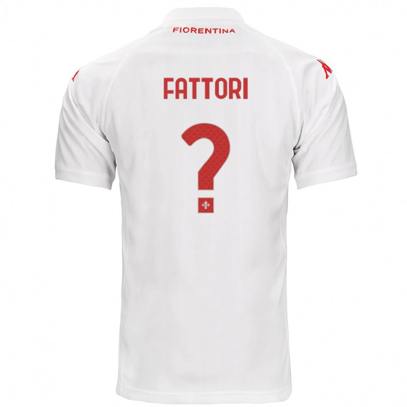 Danxen Barn Filippo Fattori #0 Vit Bortatröja Matchtröjor 2024/25 Tröjor T-Tröja