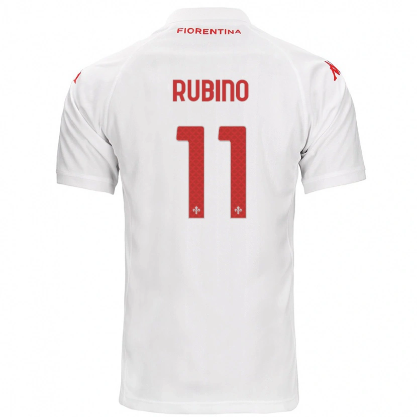 Danxen Barn Tommaso Rubino #11 Vit Bortatröja Matchtröjor 2024/25 Tröjor T-Tröja