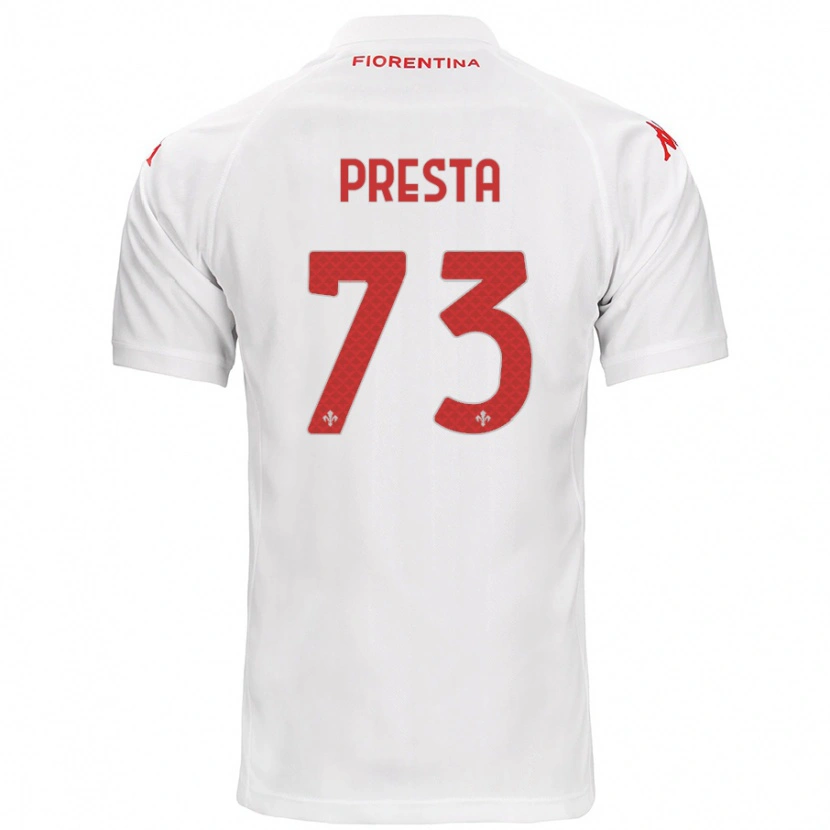 Danxen Barn Francesco Presta #73 Vit Bortatröja Matchtröjor 2024/25 Tröjor T-Tröja