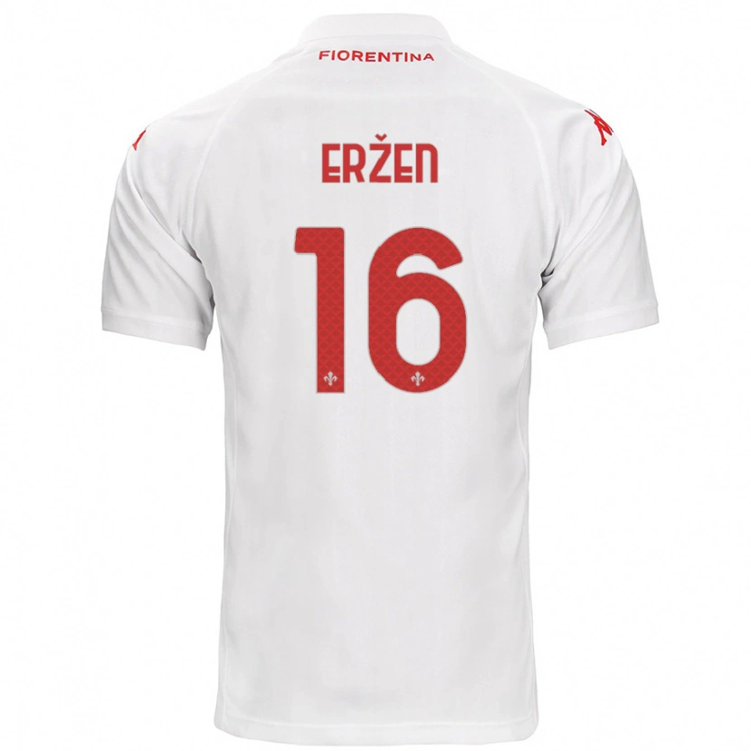 Danxen Barn Kaja Eržen #16 Vit Bortatröja Matchtröjor 2024/25 Tröjor T-Tröja