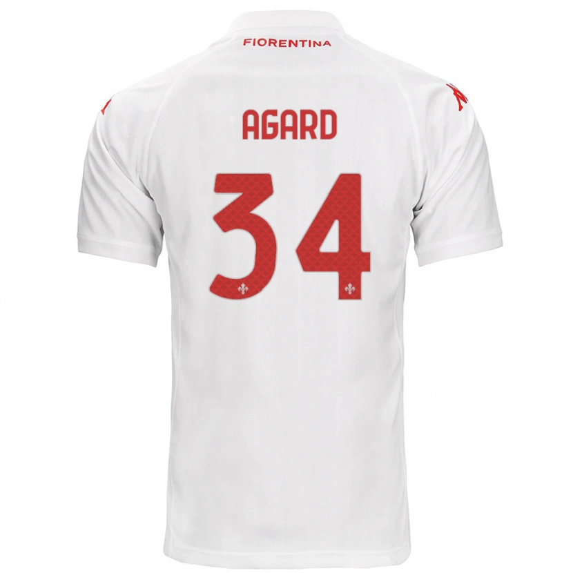 Danxen Barn Laura Agard #34 Vit Bortatröja Matchtröjor 2024/25 Tröjor T-Tröja