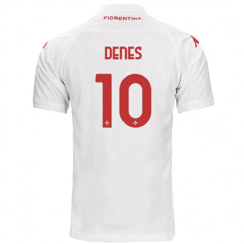 Danxen Barn Adrián Dénes #10 Vit Bortatröja Matchtröjor 2024/25 Tröjor T-Tröja